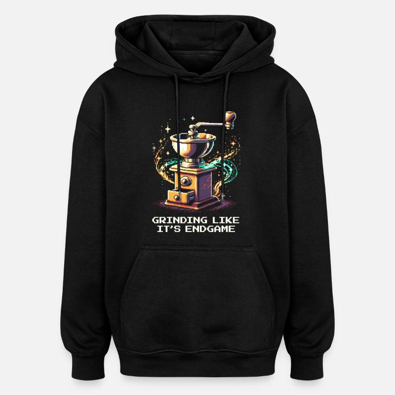 Fin de partie | Café expresso - Sweat à capuche oversize unisexe - noir