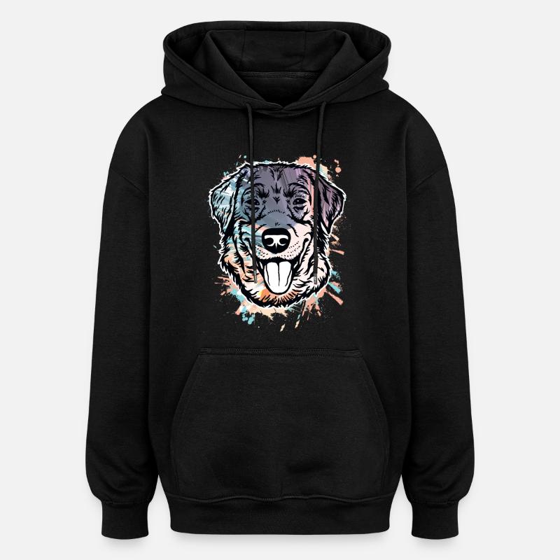 Labrador Retriever - Sweat à capuche oversize unisexe - noir