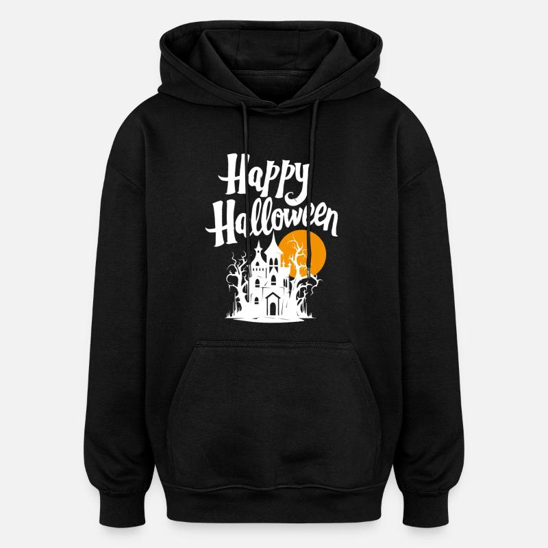 Joyeux halloween - Sweat à capuche oversize unisexe - noir