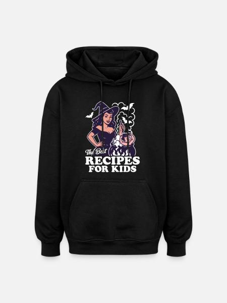 The best recipes for kids - Oversized Unisex Hoodie - black