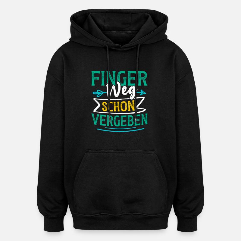 Malle HANDS OFF FORGIVEN Drôle - Sweat à capuche oversize unisexe - noir