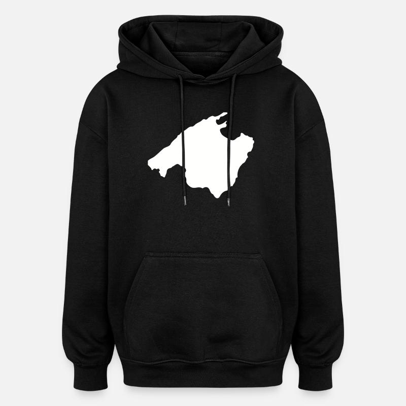 Malle Outline - Sweat à capuche oversize unisexe - noir