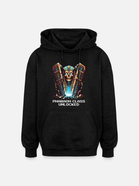 Pharaoh Class Unlocked | Egypt, RPG - Oversized Unisex Hoodie - black