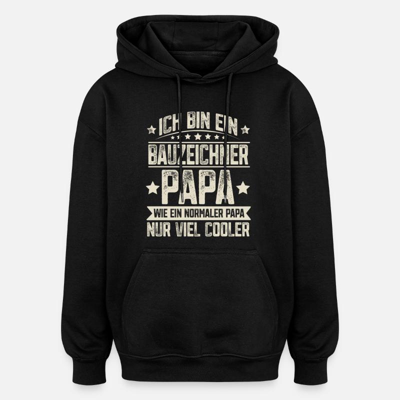 Dessinateur Papa - Sweat à capuche oversize unisexe - noir