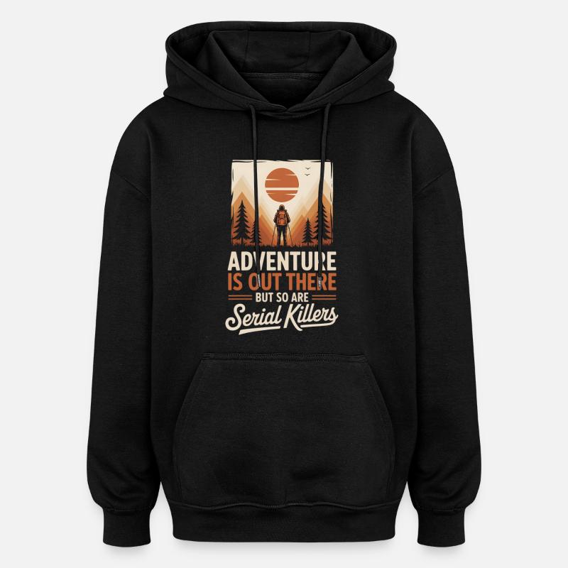 Sentier d’aventure Sunset Walker - Sweat à capuche oversize unisexe - noir
