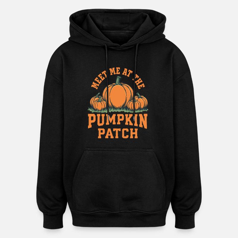 Retrouvez-moi au champ de citrouilles - Sweat à capuche oversize unisexe - noir