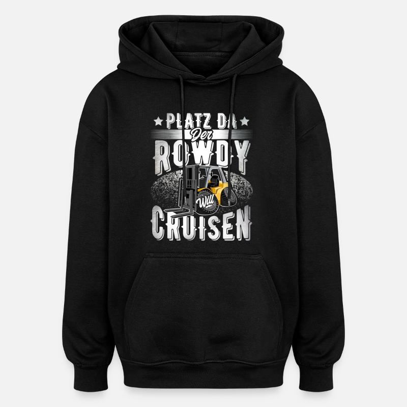 Staplerfahrer - Oversized Unisex Hoodie - Schwarz