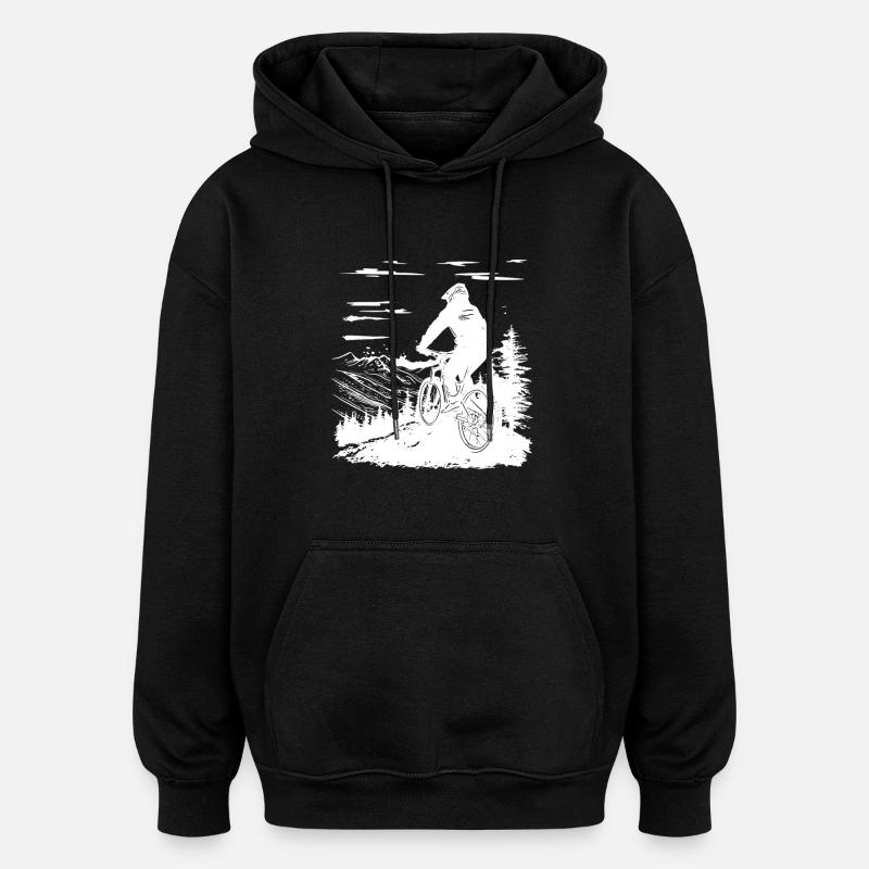 Vtt - Sweat à capuche oversize unisexe - noir