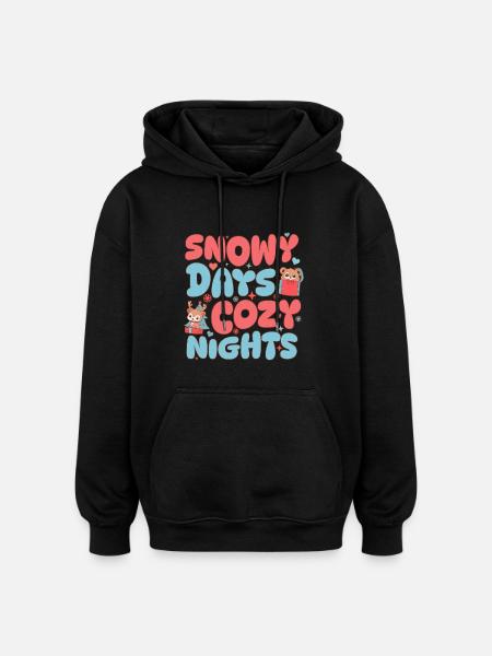 Reindeer Outfit Perfect Gift Idea - Oversized Unisex Hoodie - black