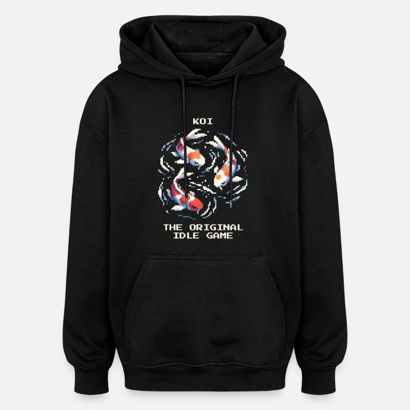 Koi: Das Original-Idle-Game | Gartenteich Zen - Oversized Unisex Hoodie - Schwarz