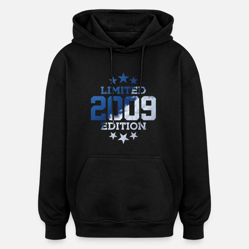 ÉDITION LIMITÉE 2009 17E ANNIVERSAIRE - Sweat à capuche oversize unisexe - noir