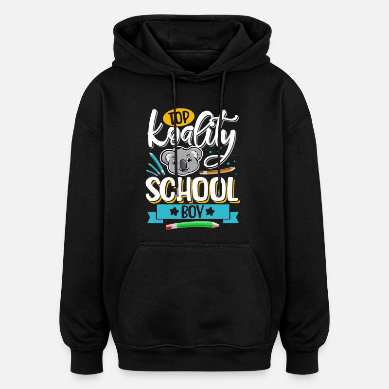 Schule Koala - Oversized Unisex Hoodie - Schwarz