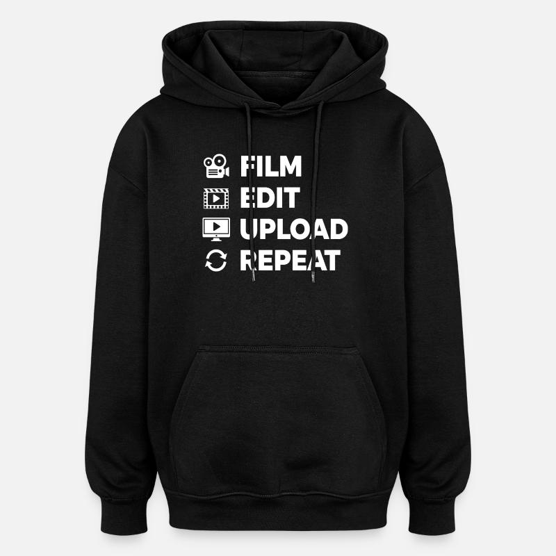 Video Editing Film Making Content Creator - Oversized Unisex Hoodie - black