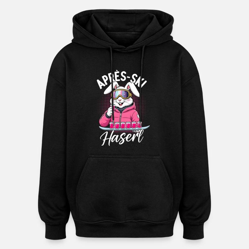 Apres Ski Haserl - Oversized Unisex Hoodie - Schwarz