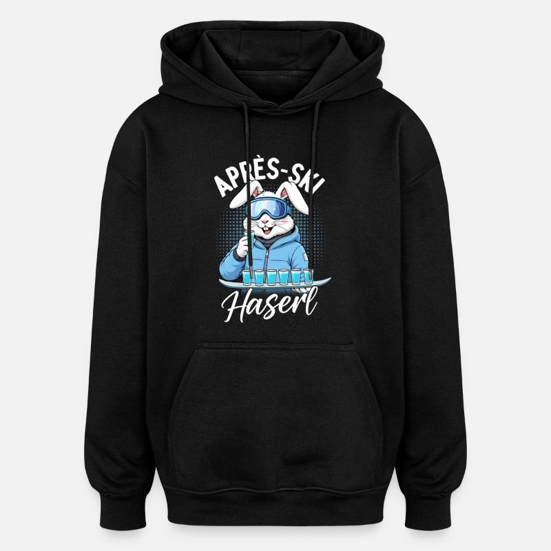 Apres Ski Haserl - Oversized Unisex Hoodie - Schwarz