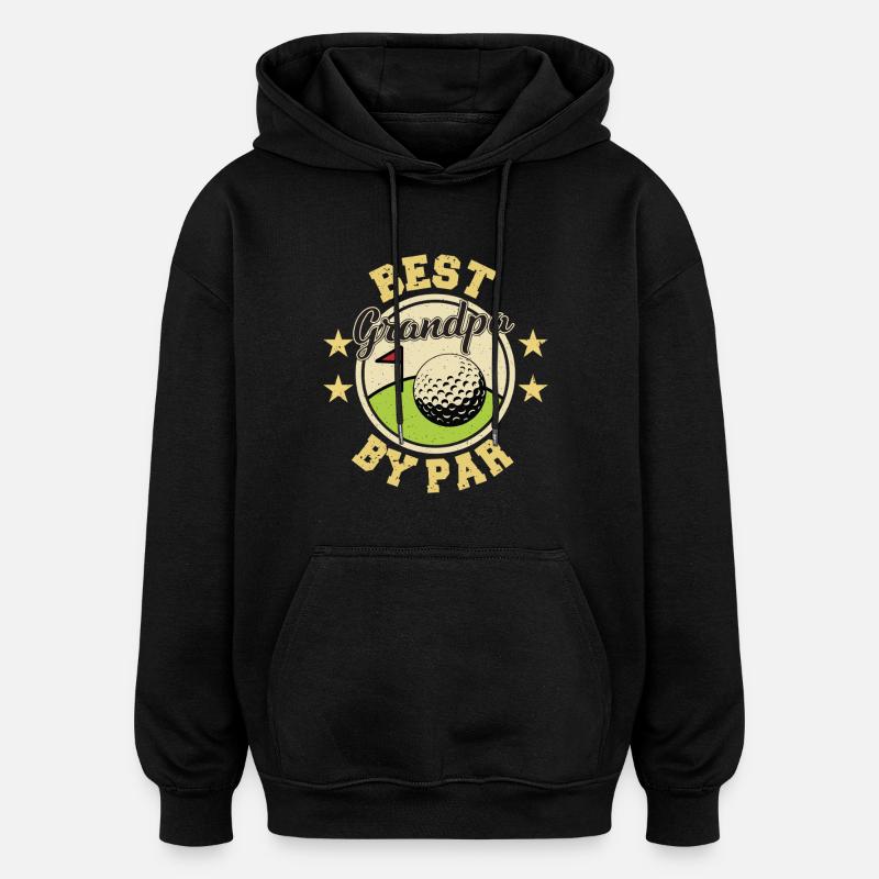 Golf Opa - Oversized Unisex Hoodie - Schwarz