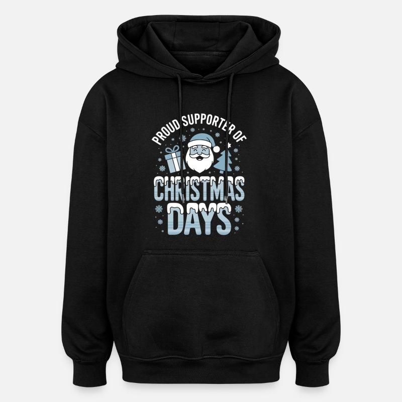 Fiers de Noël - Sweat à capuche oversize unisexe - noir