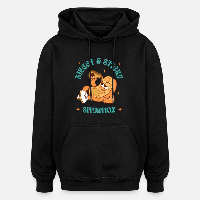 Gaufrier Fan Waffle Baker Tenue - Sweat à capuche oversize unisexe - noir