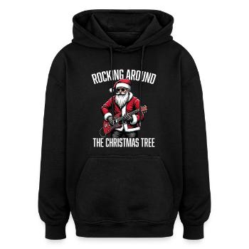 Schaukeln um den Weihnachtsbaum - Oversized Unisex Hoodie - Schwarz - Vorne - Noah (186cm)
