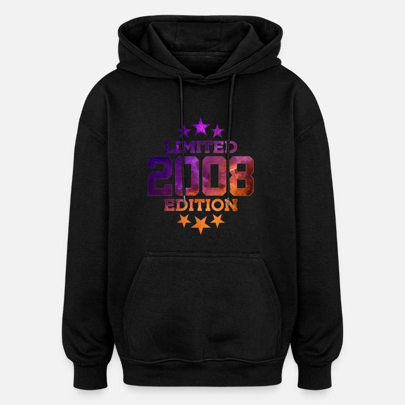 ÉDITION LIMITÉE 2008 18E ANNIVERSAIRE - Sweat à capuche oversize unisexe - noir