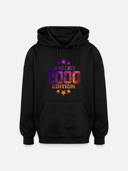 ÉDITION LIMITÉE 2000 25E ANNIVERSAIRE - Sweat à capuche oversize unisexe - noir