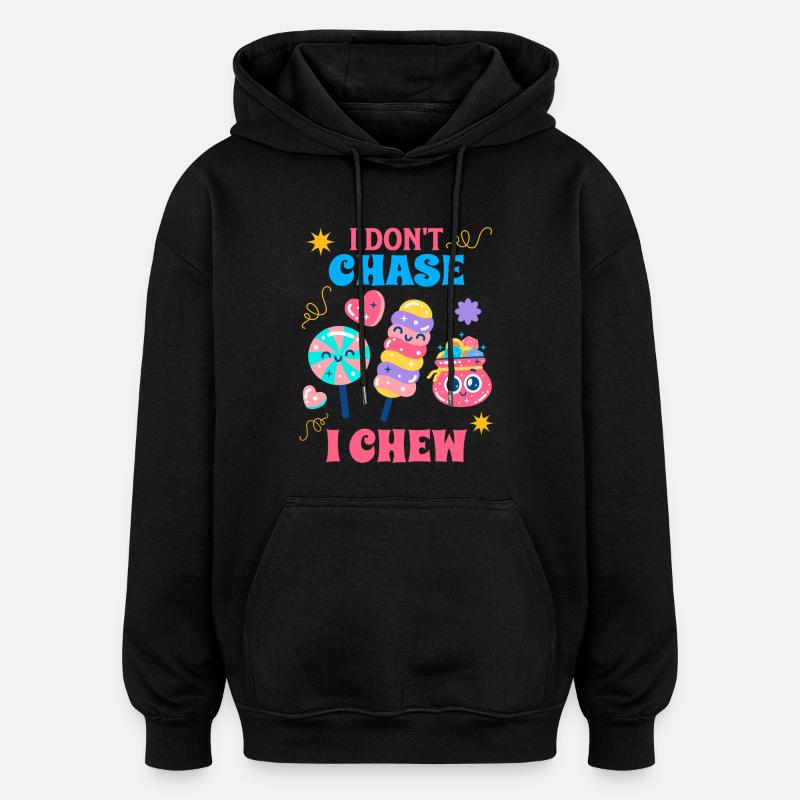 Candy Squad Süßigkeiten Crew Cadeau - Sweat à capuche oversize unisexe - noir