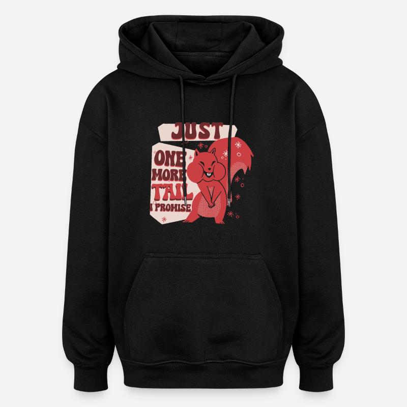 Squirrel Hunter Tree Rat - Oversized Unisex Hoodie - black