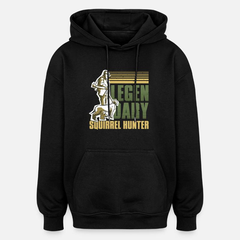 Chasseur d’écureuils Rat arboricole - Sweat à capuche oversize unisexe - noir