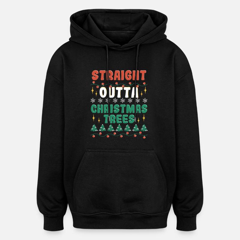 Producteurs d'arbres de Noël - Sweat à capuche oversize unisexe - noir