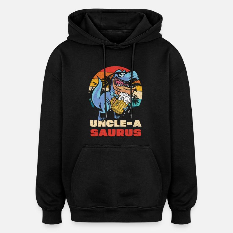 UncleASaurus Bierheld - Oversized Unisex Hoodie - black