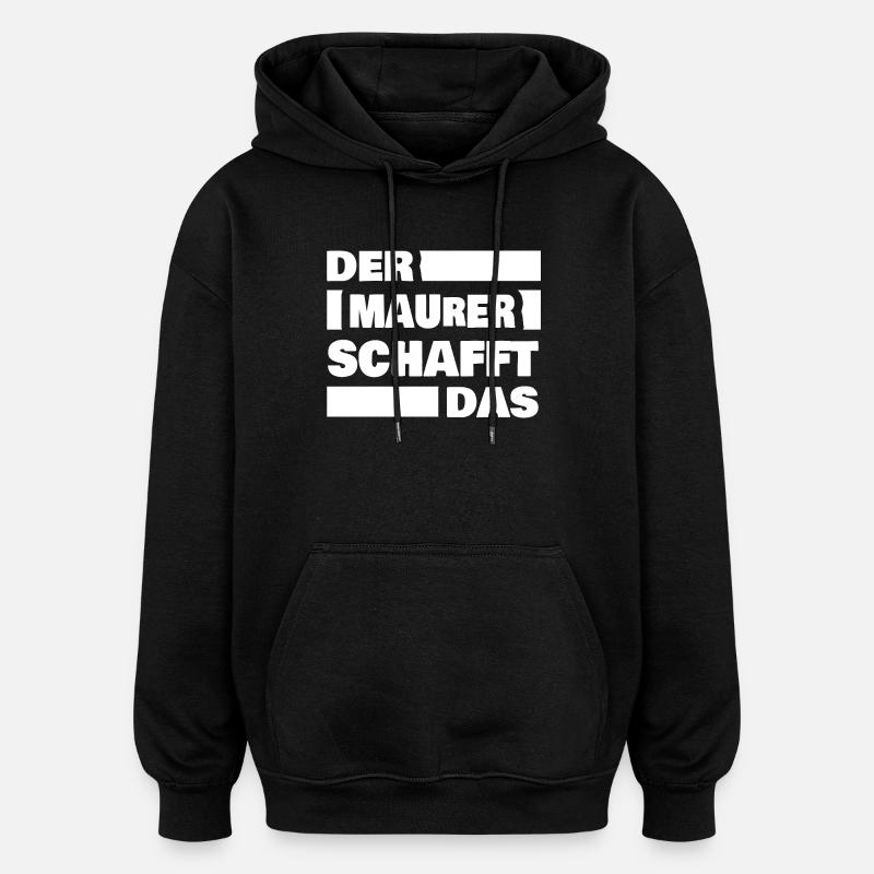 Le maçon comme travail - Sweat à capuche oversize unisexe - noir