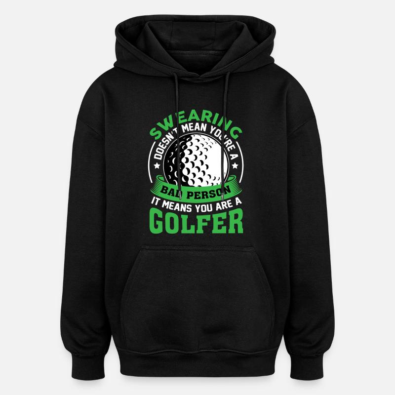 golfe - Sweat à capuche oversize unisexe - noir