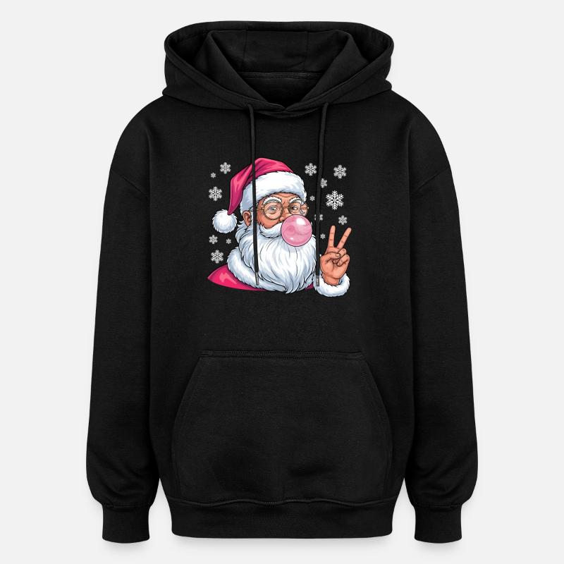 Weihnachtsmann Bubble Gum - Oversized Unisex Hoodie - Schwarz