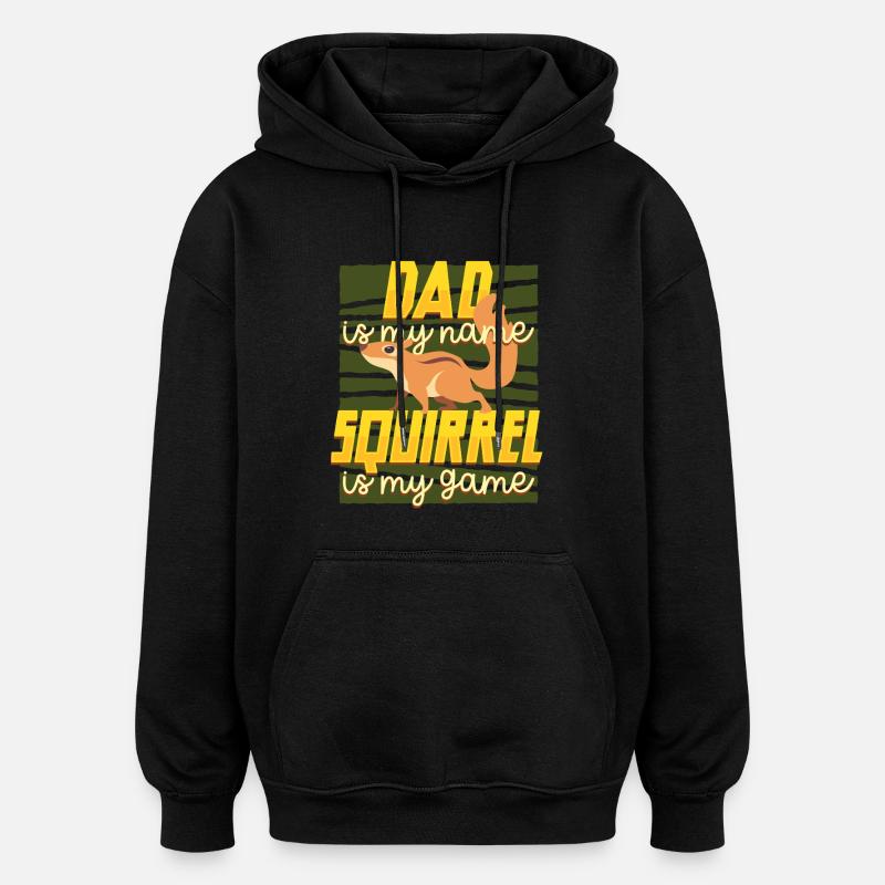 Squirrel Hunter Tree Rat - Oversized Unisex Hoodie - black