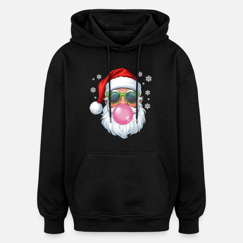 Weihnachtsmann Bubble Gum - Oversized Unisex Hoodie - Schwarz
