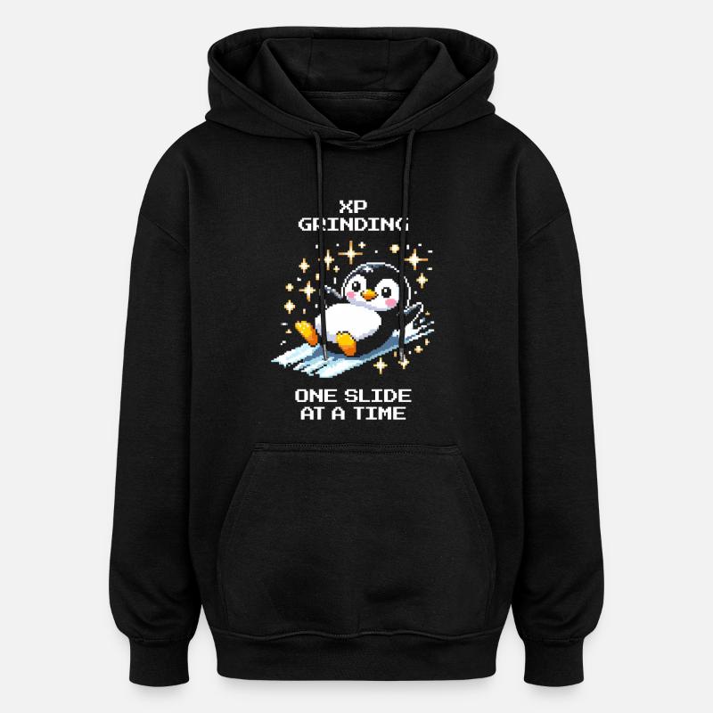 Broyage XP | Diapositive Niveau Humour - Sweat à capuche oversize unisexe - noir