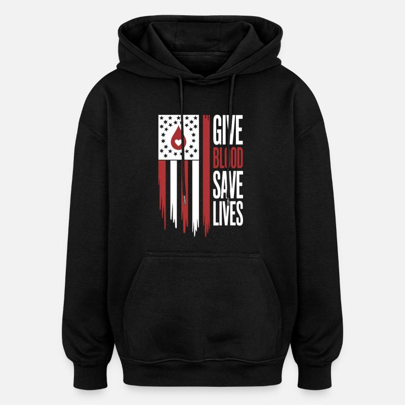 Blutspender Blutspende - Oversized Unisex Hoodie - Schwarz