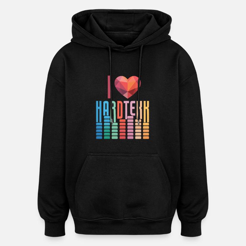 Hardtekk Tekke Allemagne de l’Est - Sweat à capuche oversize unisexe - noir