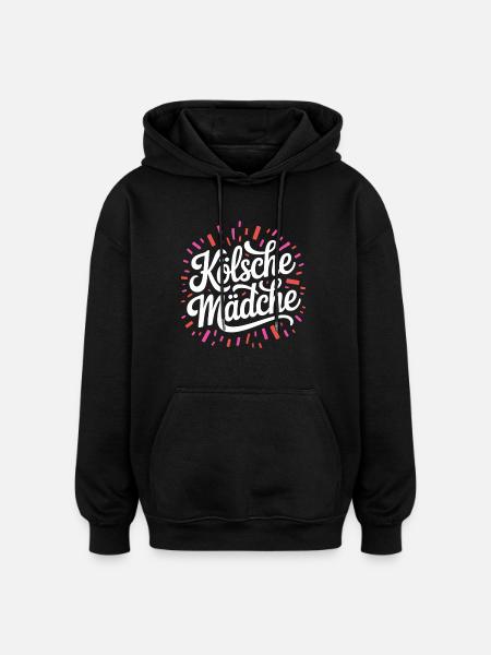 Cologne Filles Carnaval Cologne Filles - Sweat à capuche oversize unisexe - noir