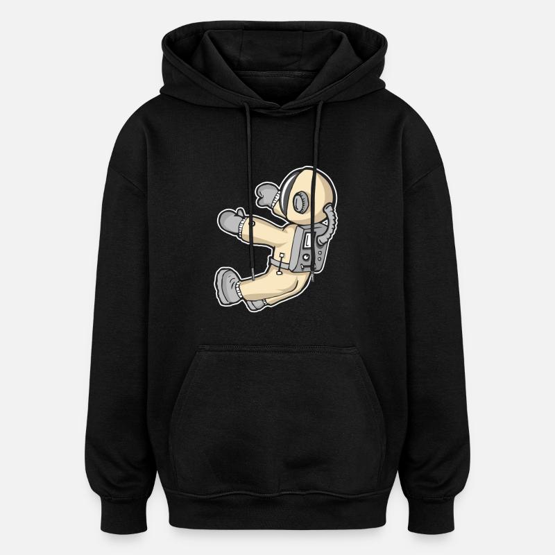 SPACE - Oversized Unisex Hoodie - Schwarz