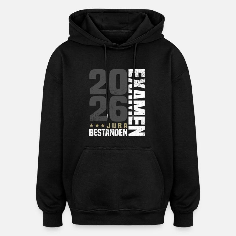 Examen de droit 2026 - Sweat à capuche oversize unisexe - noir