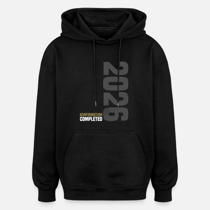 Félicitations Confirmation 2026 - Sweat à capuche oversize unisexe - noir