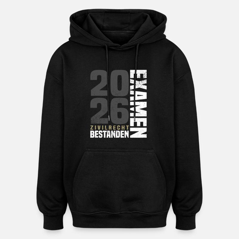 Examen en droit civil 2026 - Sweat à capuche oversize unisexe - noir