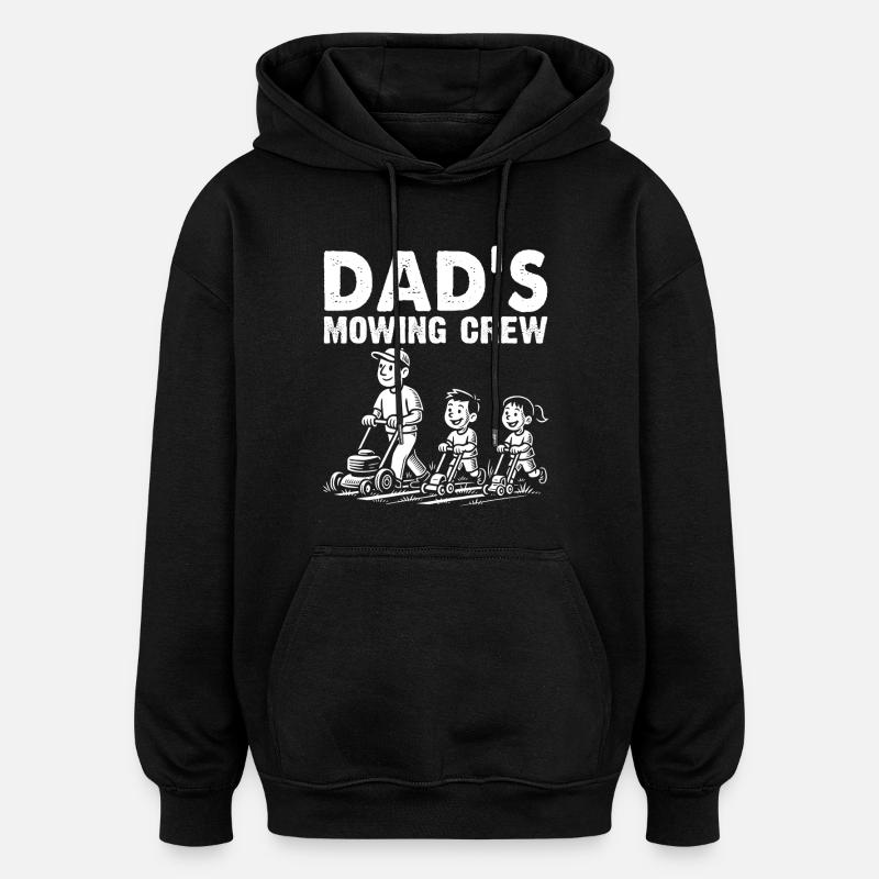 L’équipe de tonte de papa - Sweat à capuche oversize unisexe - noir