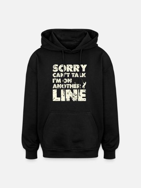 Other Line – Line-Pun Shirt - Oversized Unisex Hoodie - black
