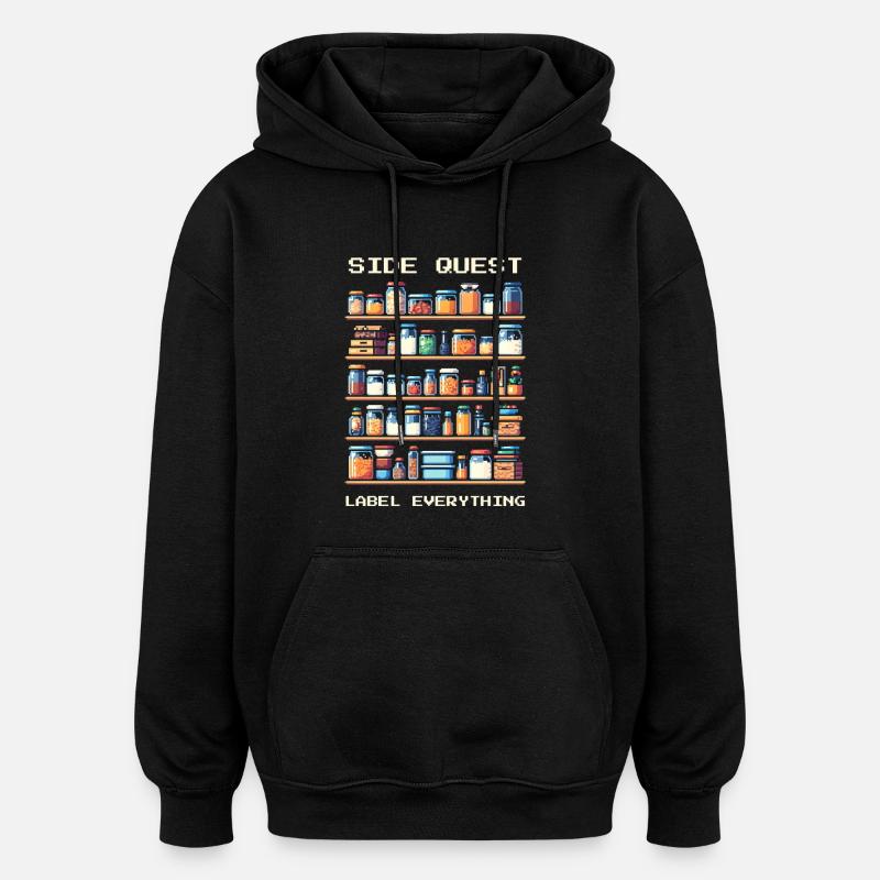Side Quest | Alles beschriften - Oversized Unisex Hoodie - Schwarz