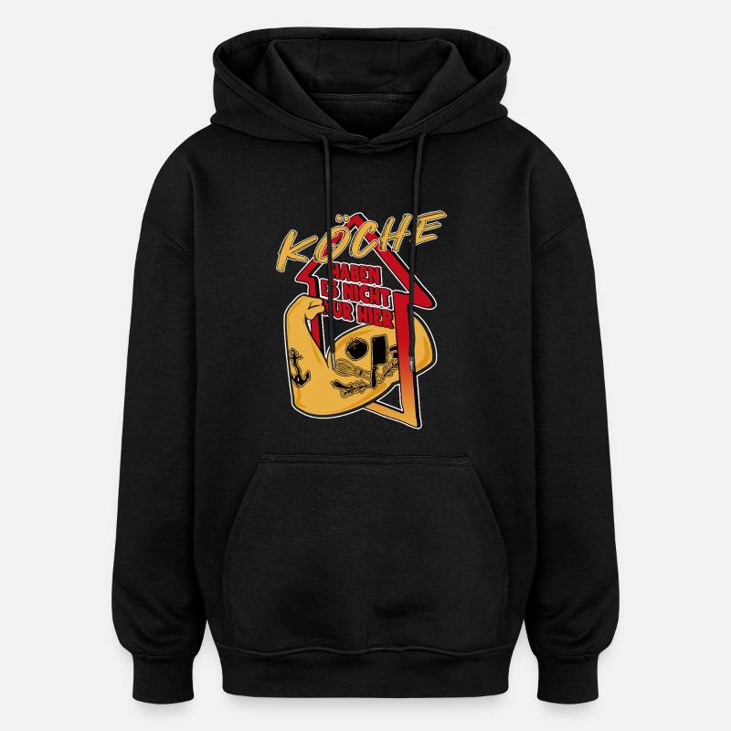 Koch - Oversized Unisex Hoodie - Schwarz