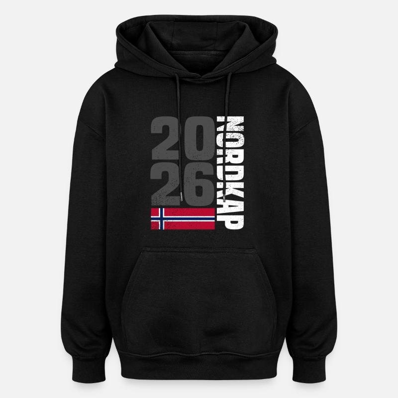 Norvège Cap-Nord 2026 - Sweat à capuche oversize unisexe - noir