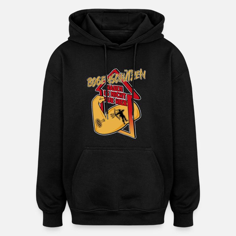 Bogen schießen - Oversized Unisex Hoodie - Schwarz