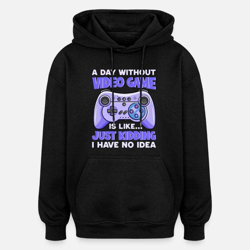 Jeux de joueurs - Sweat à capuche oversize unisexe - noir